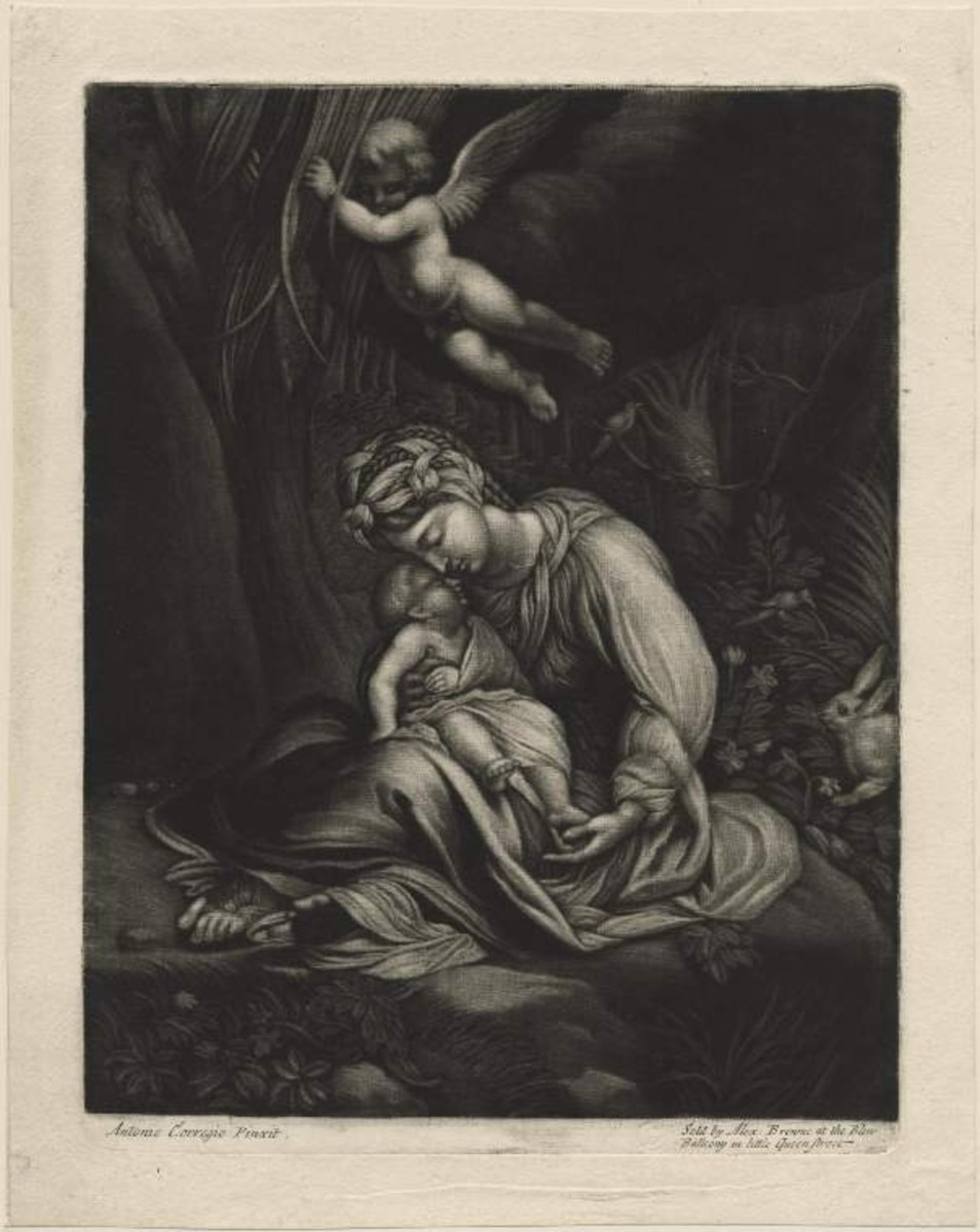 Hagar and Ishmael in a wood
