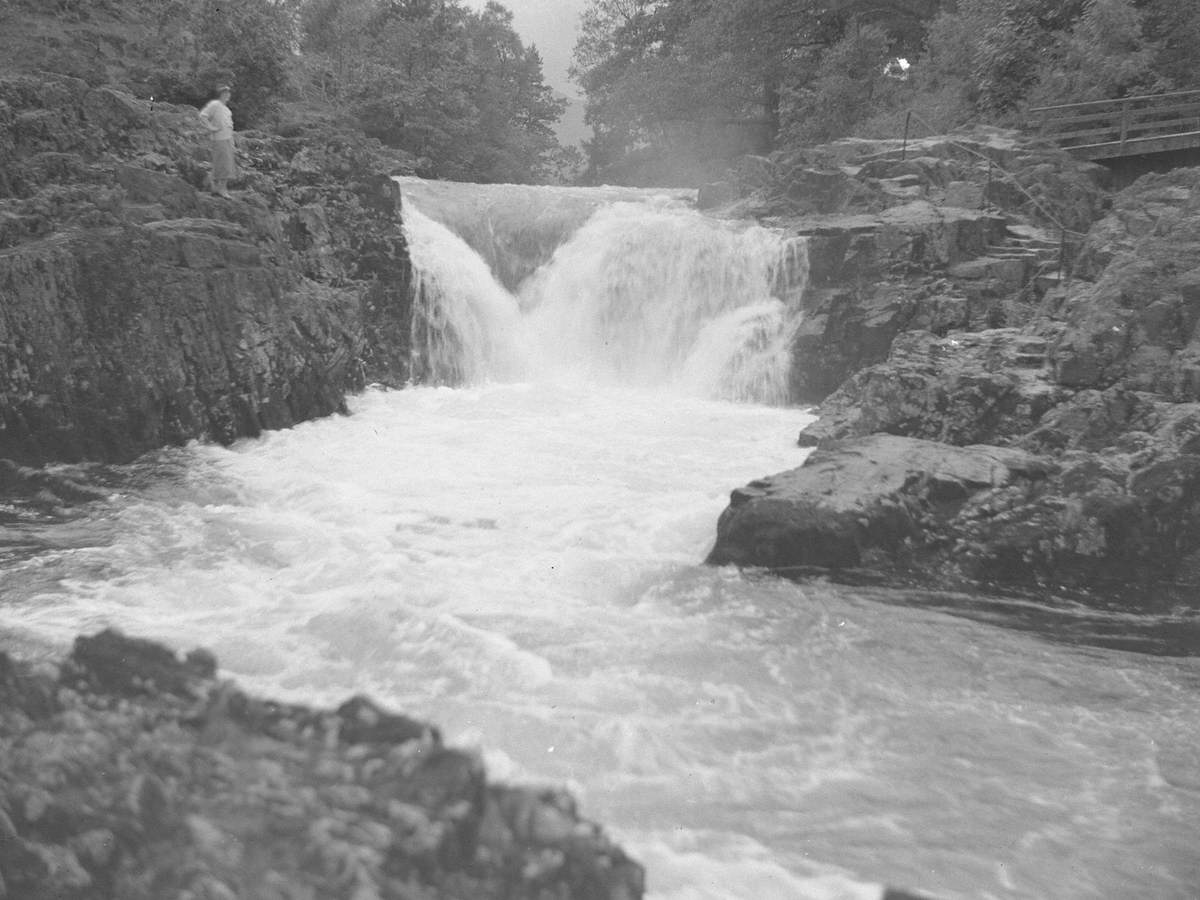 Woman at Waterfall, Skelwith