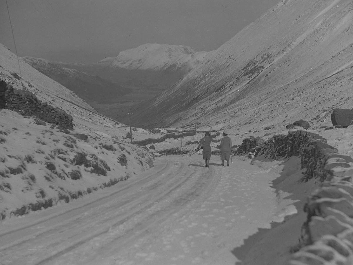 Walkers at Kirkstone in Winter