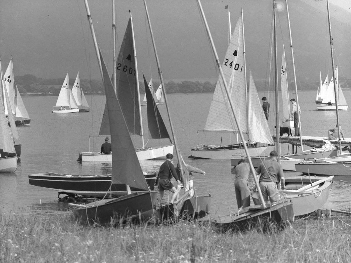 Sailing Regatta on Lake
