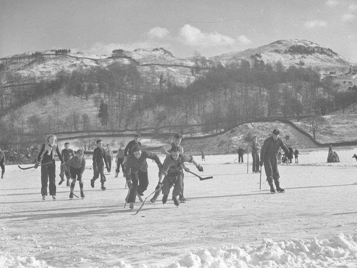 Skating at Rydal Water