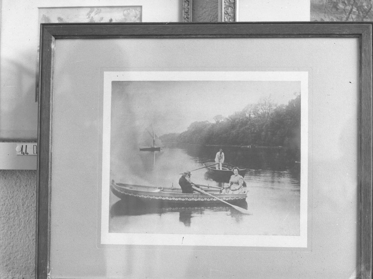 Photograph of John Ruskin in Rowing Boat