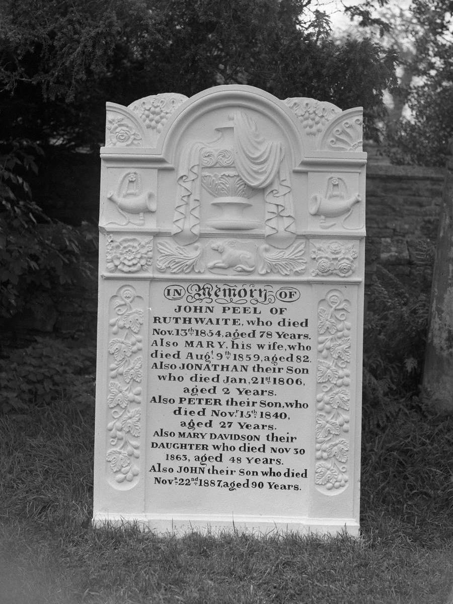 Memorial Stone of John Peel and Family