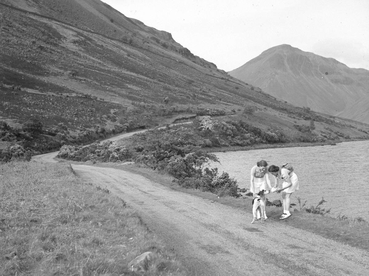 Girls and Dog at Wastwater