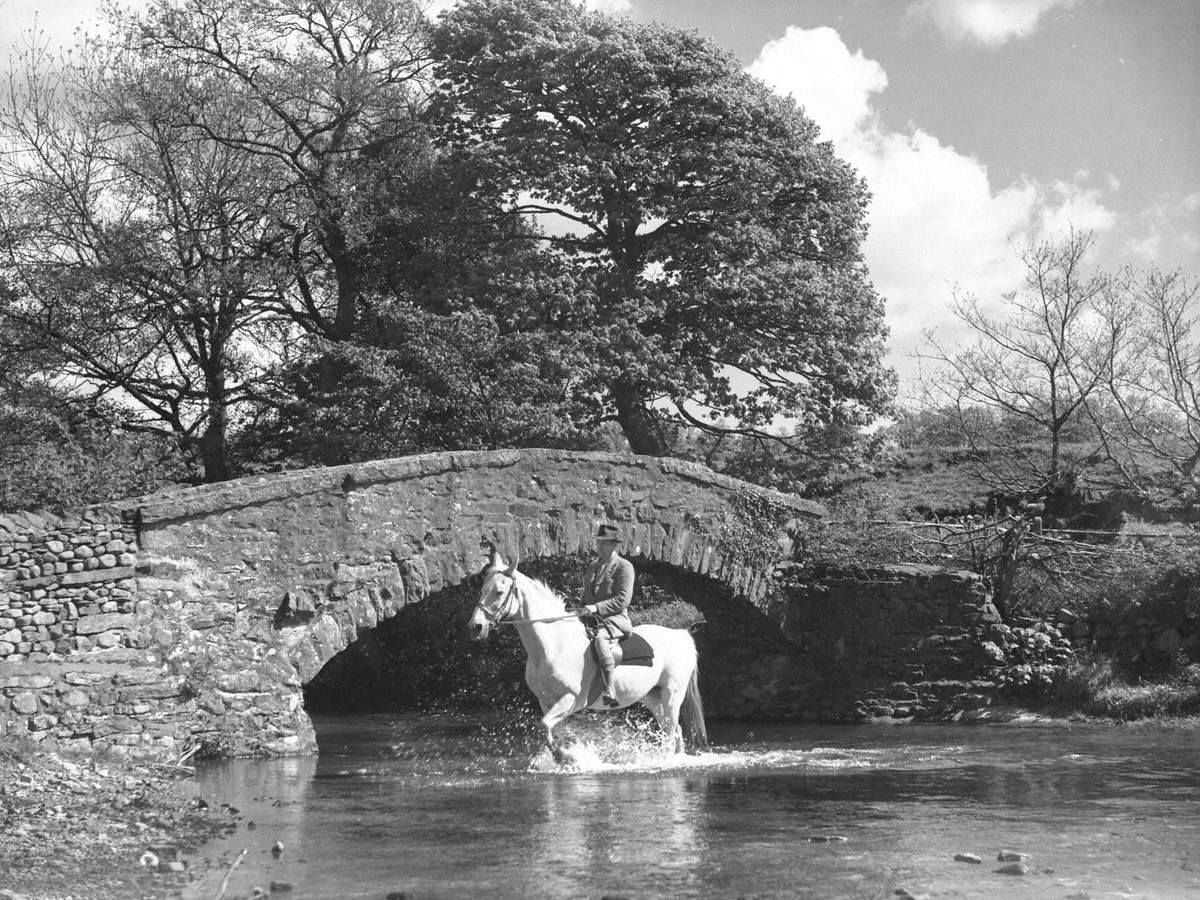 Fording River on Horseback