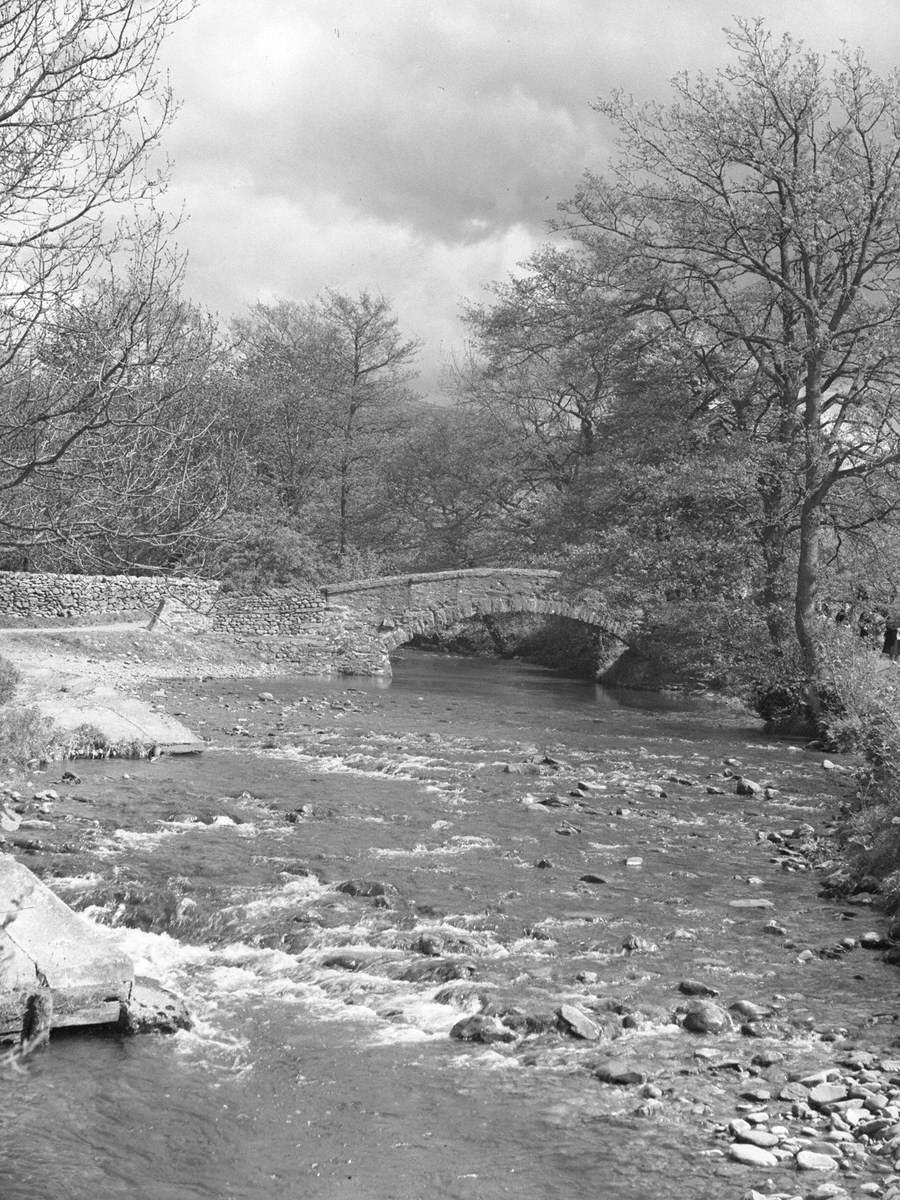 Looking down River to Bridge at Orton