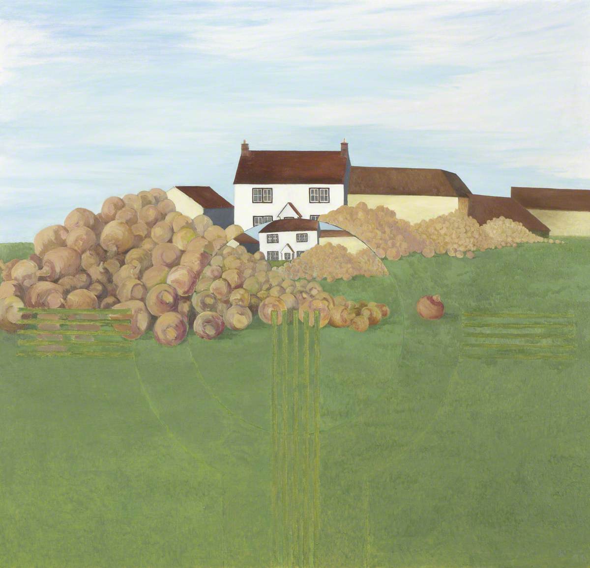High Rigg Farm High Rigg Farm and Mangel Wurzels: Reflection in a Waffle Iron | Art UK