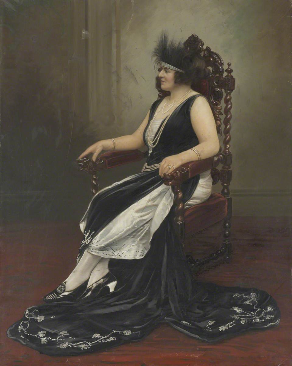 Portrait of a Lady with a Feathered Headdress