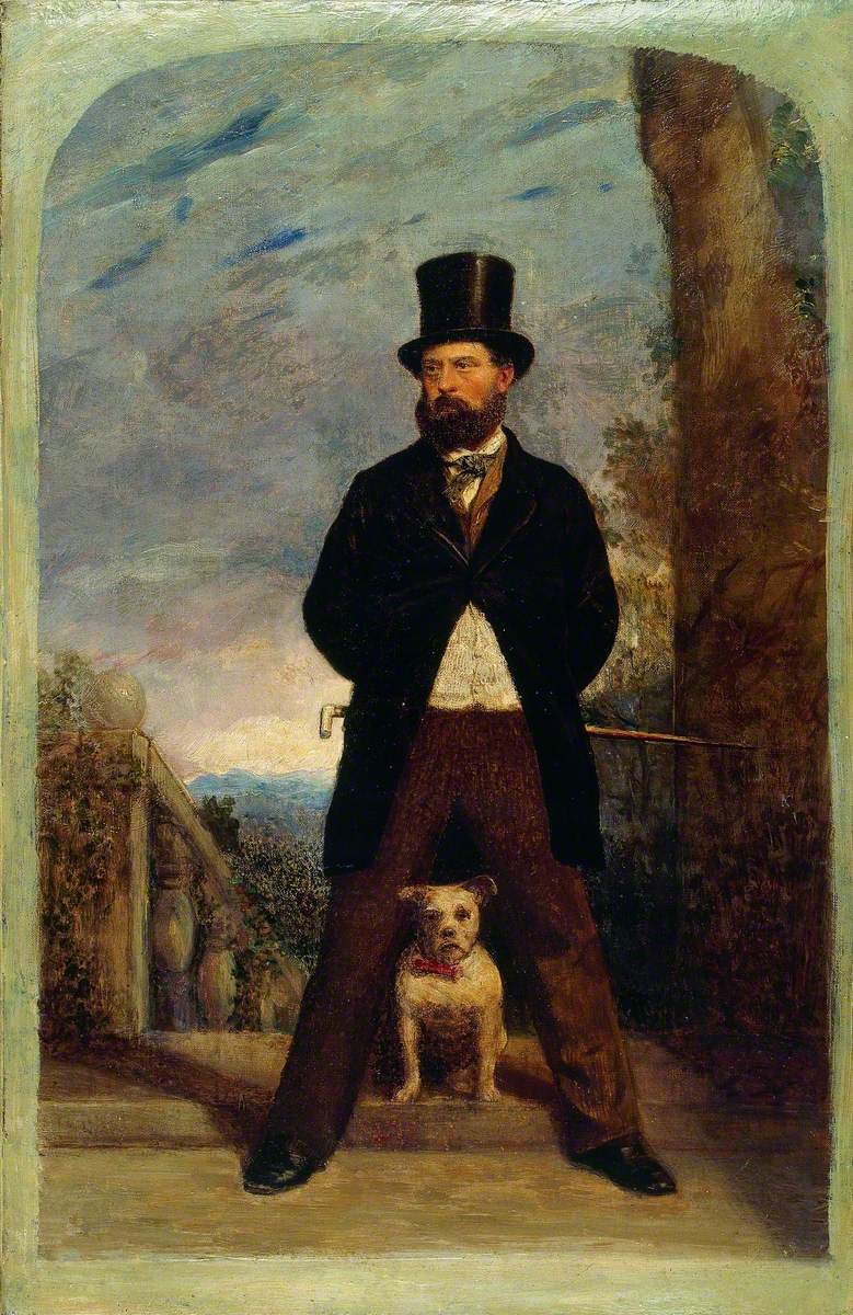 Self Portrait with His Dog, 'Madame Sacchi'