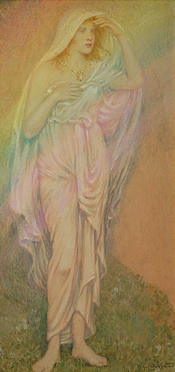 Study for Freyja Descends the Bridge of the Gods