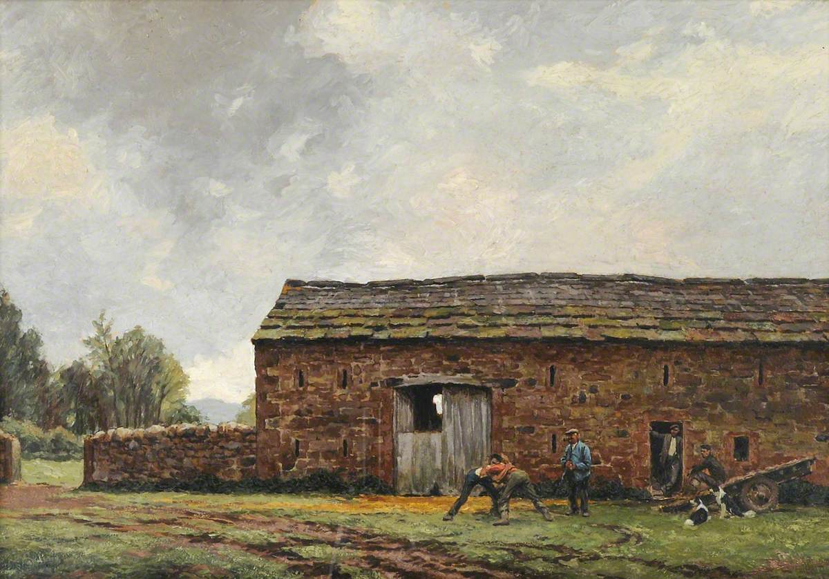 Farm Scene, North Cumberland (The Wrestlers)