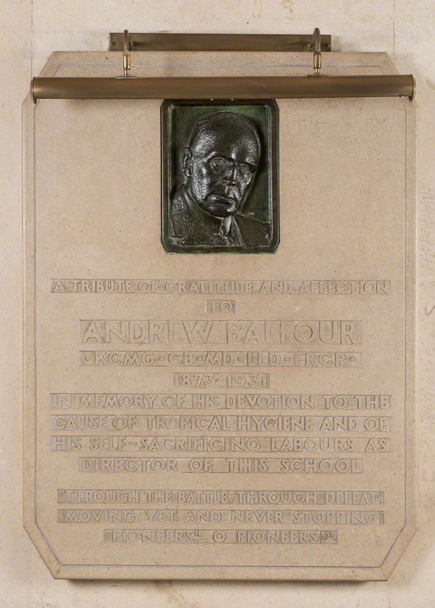 Sir Andrew Balfour (1873–1931) Memorial Tablet