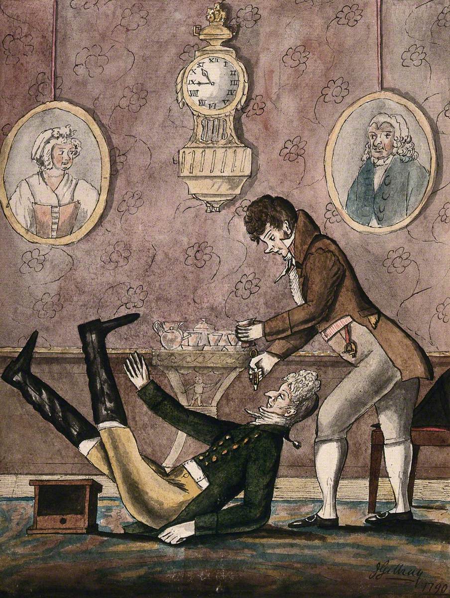 A Wealthy Patient Falls Over Having a Tooth Extracted with Vigour by a Fashionable Dentist