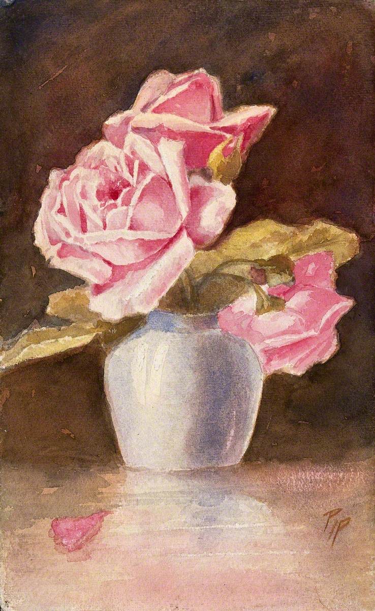 Pink Roses in a Vase