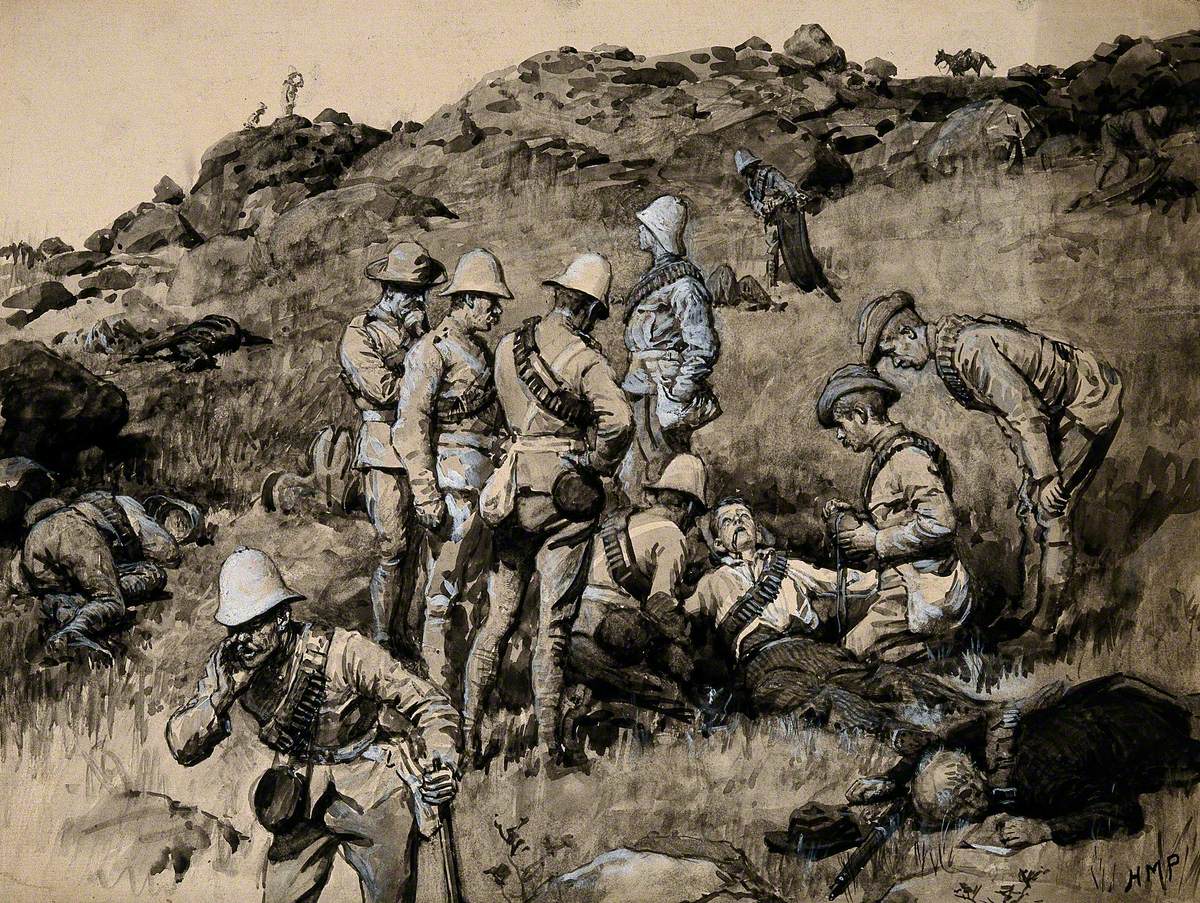Boer War: British Soldiers Tending the Wounded Boers after a Battle