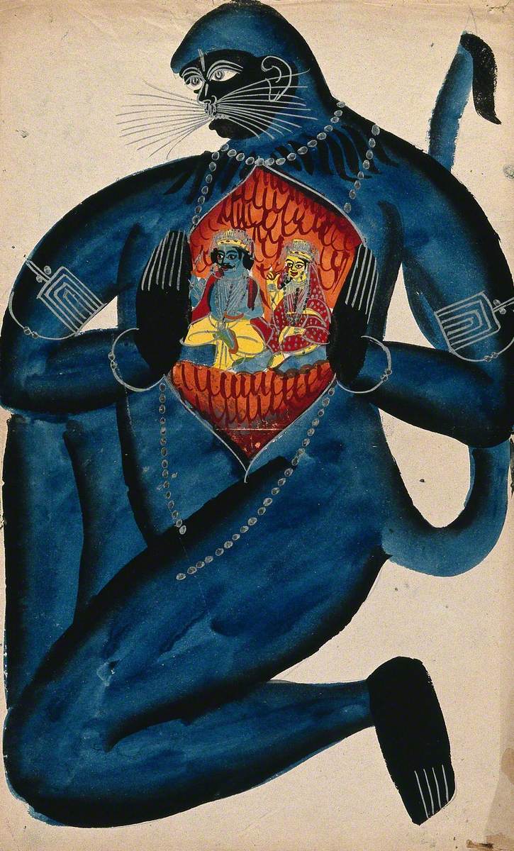 Hanuman Revealing Rama and Sita in His Heart