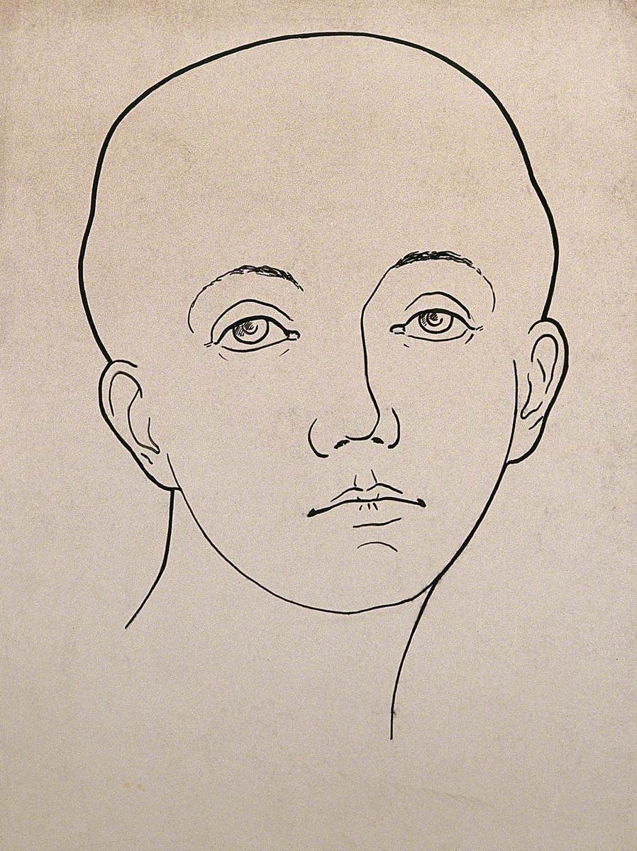 Head of Woman Showing Musical Ability, According to Phrenological Classification