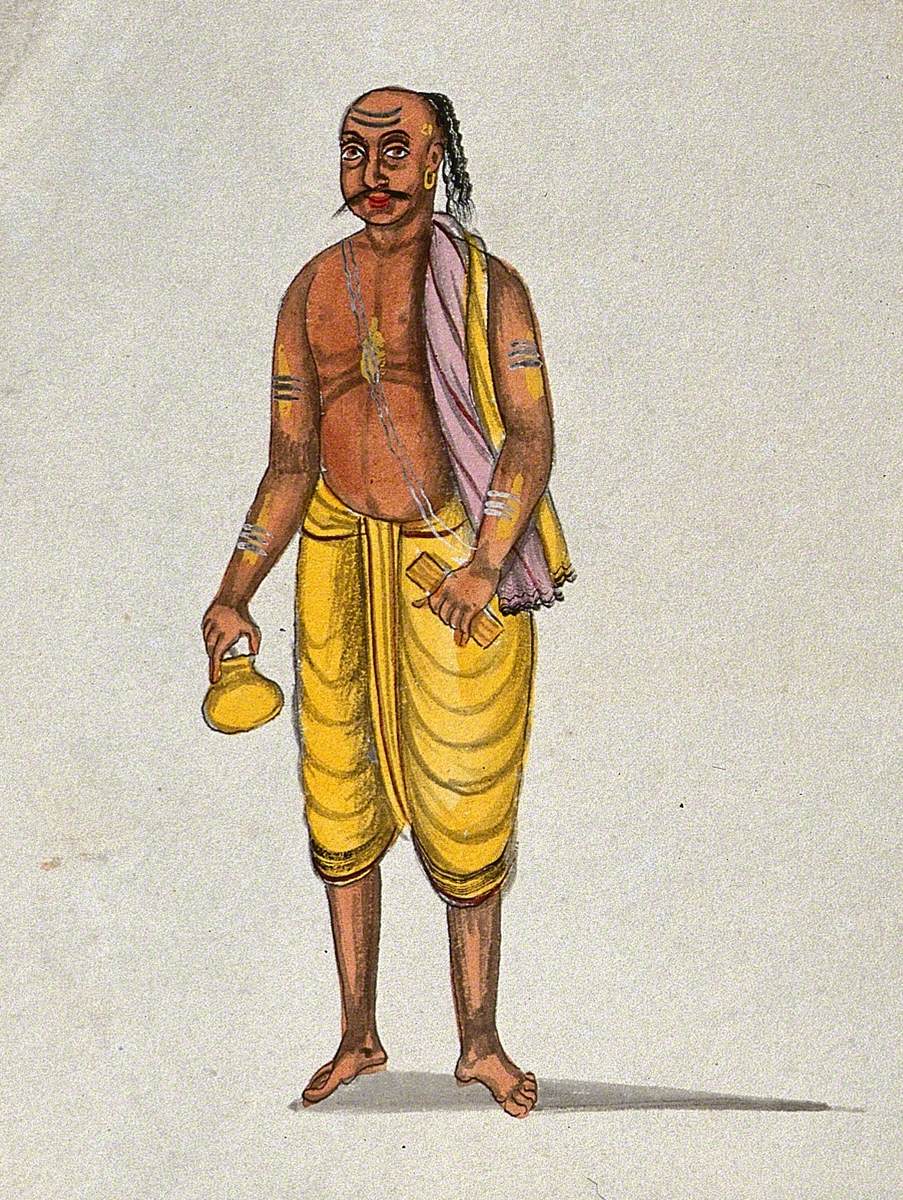 A Brahman After His Ritual Puja