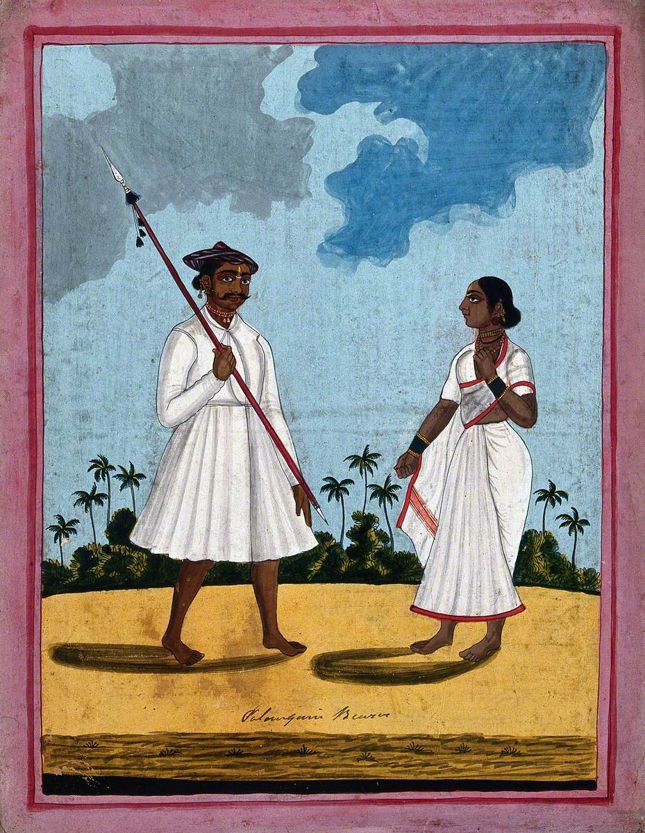 A Palanquin Bearer and Wife