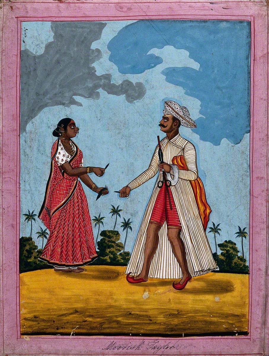 Moorish Tailor and Wife Offering Him Betel Leaves