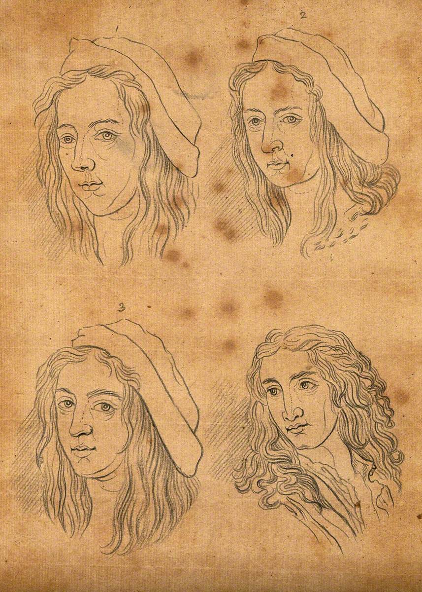 Four Diverging Copies of a Head