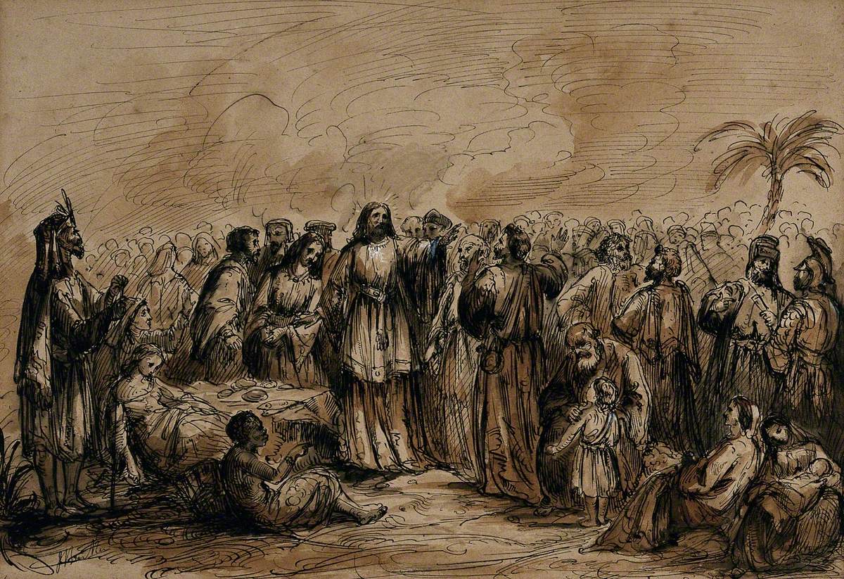 Christ Preaching amongst a Crowd of People