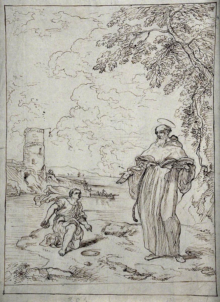 Saint Augustine Meditating upon the Trinity before a Child Holding a Shell