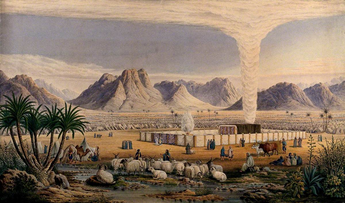 The Israelites' Encampment in the Wilderness, Guided by God in the Form of a Pillar of Smoke