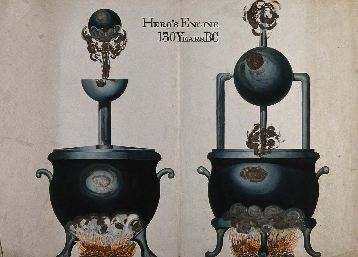 Two Large Pots with Fire underneath Them