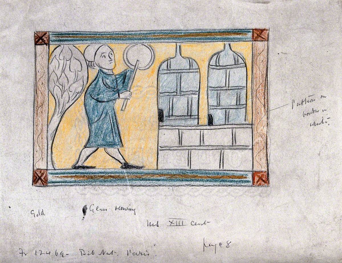 Glass: A Mediaeval Glass-Maker at Work beside His Furnace