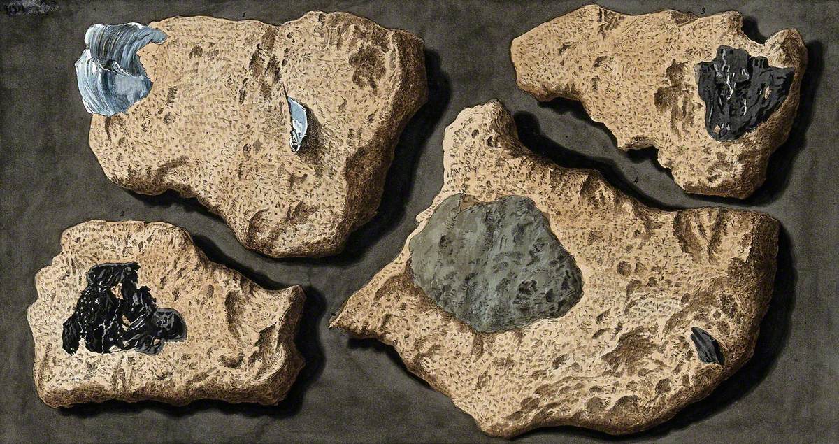 Four Specimens of Tufa from the Quarries near the Grotto of Posillipo