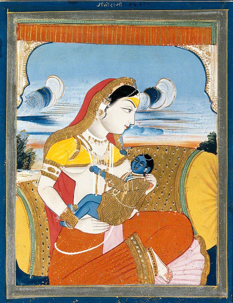 Yasoda Breastfeeding the Baby Krishna