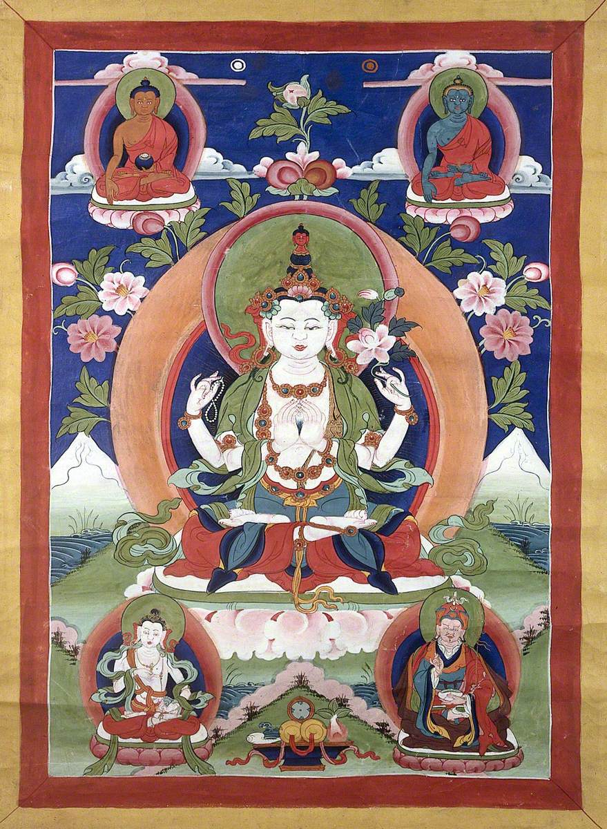 Avalokiteśvara Surrounded by Other Deities