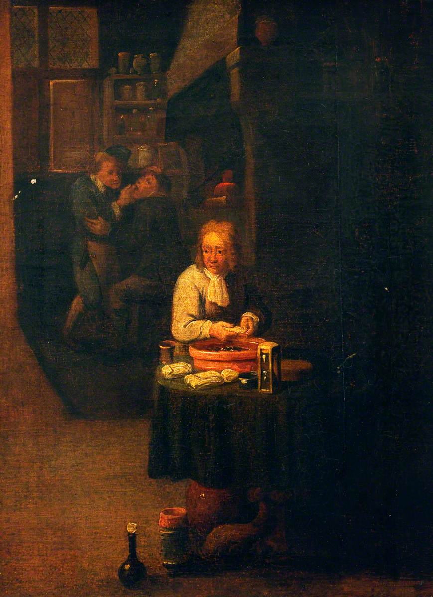 A Surgeon Preparing a Plaster