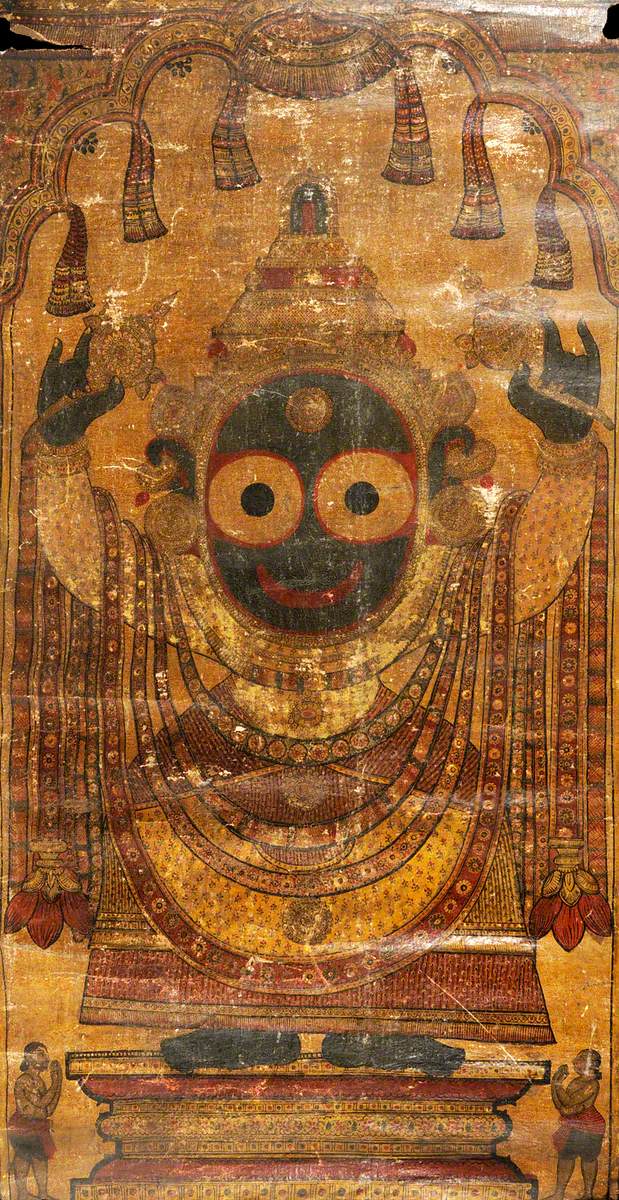 Jagannath with Two Worshippers