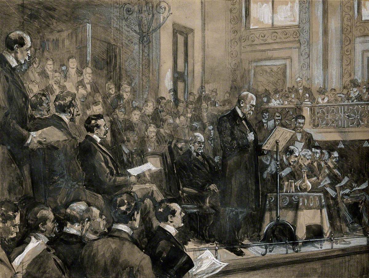 Robert Koch Reading His Address to a Conference at St James's Hall, Piccadilly