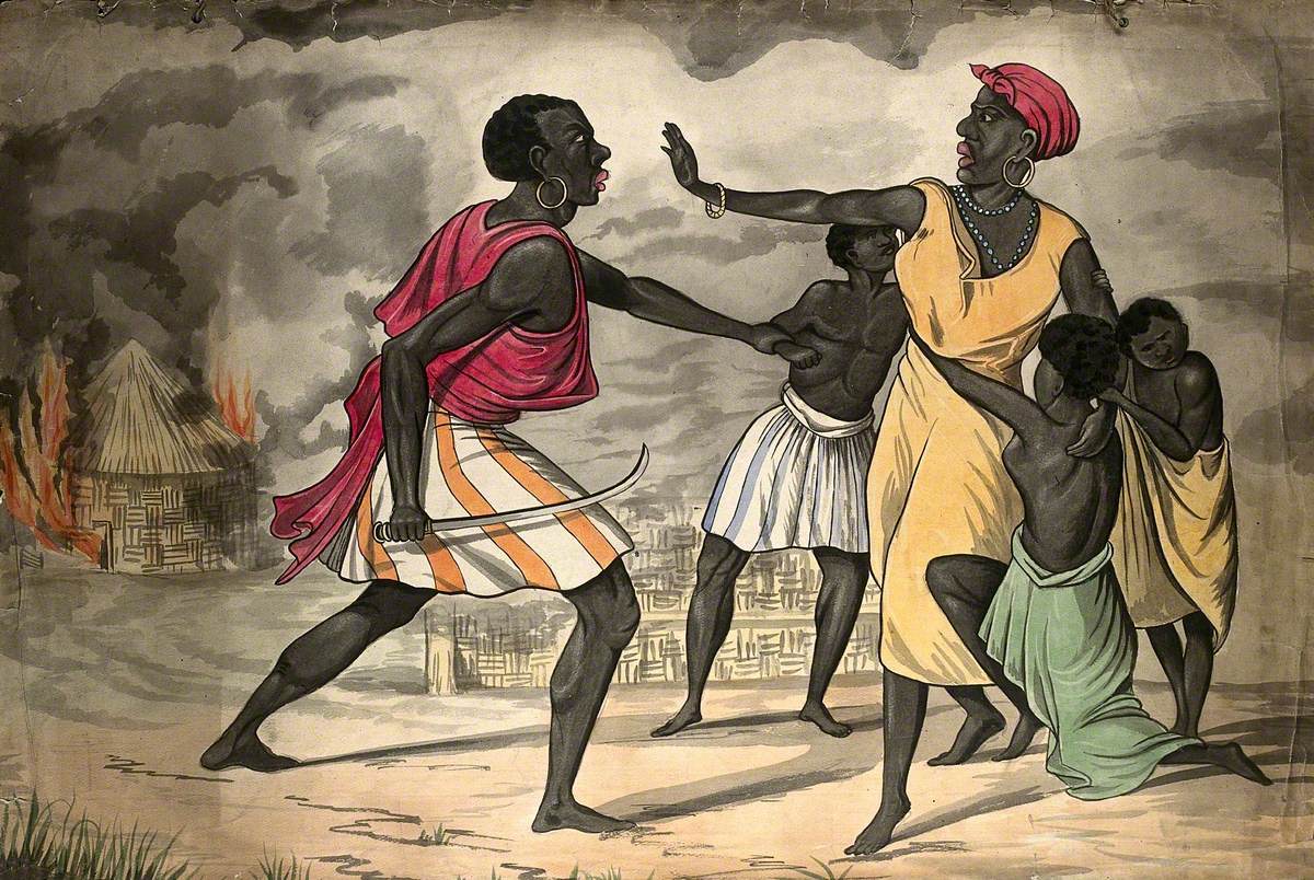 The Capture Of Slaves By An African Slaver In Africa Art Uk