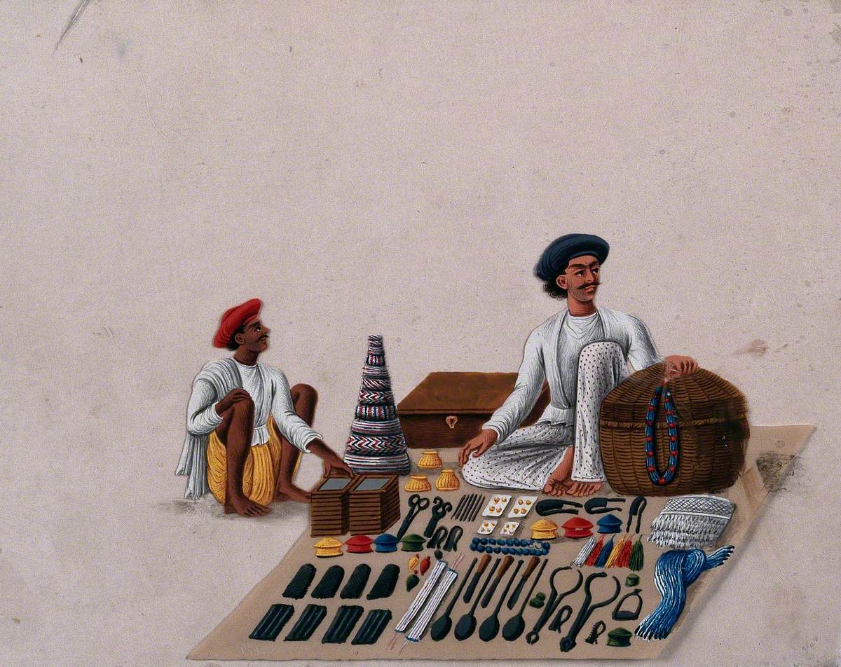A Street Vendor Selling a Assortment of Items