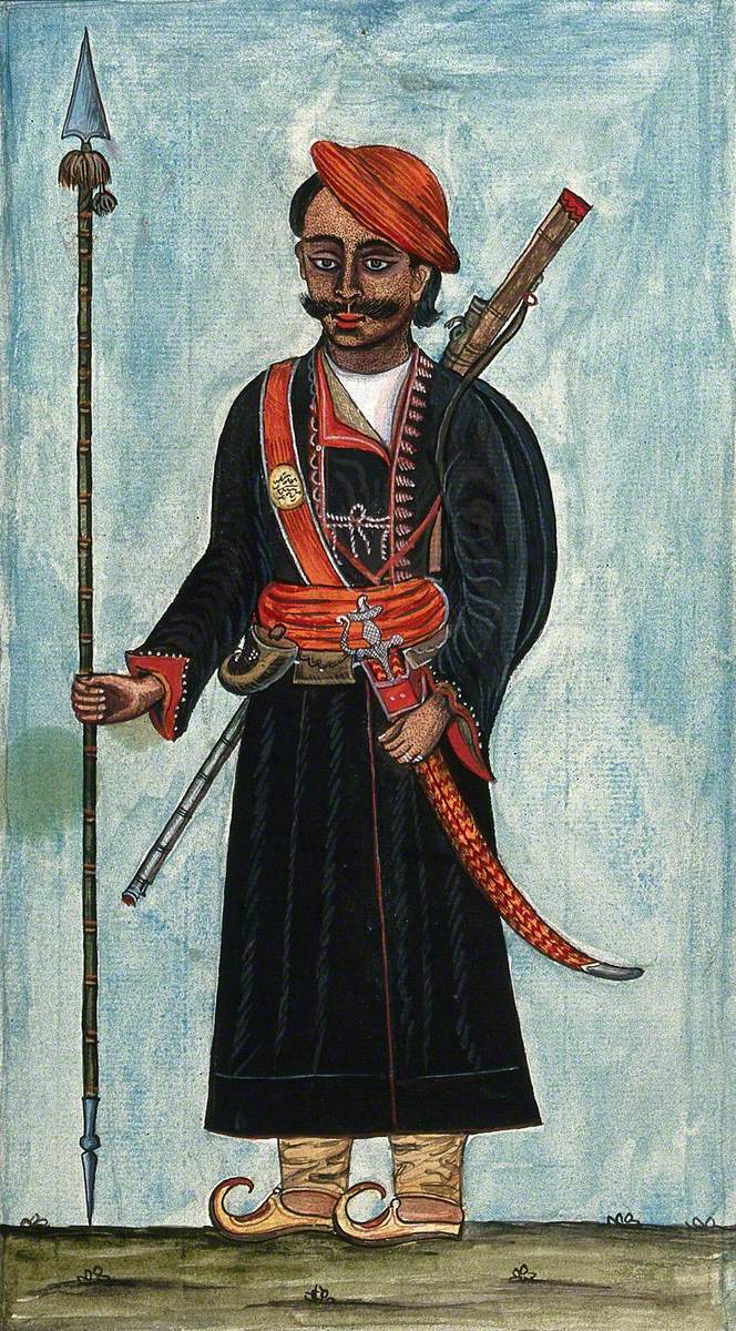 An Indian Guard in His Uniform