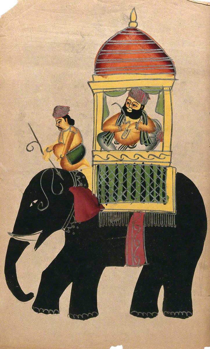 Raja on a Black Elephant