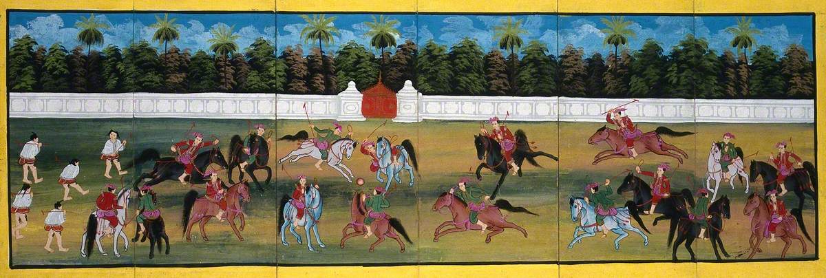 Courtiers Playing Polo, Burma