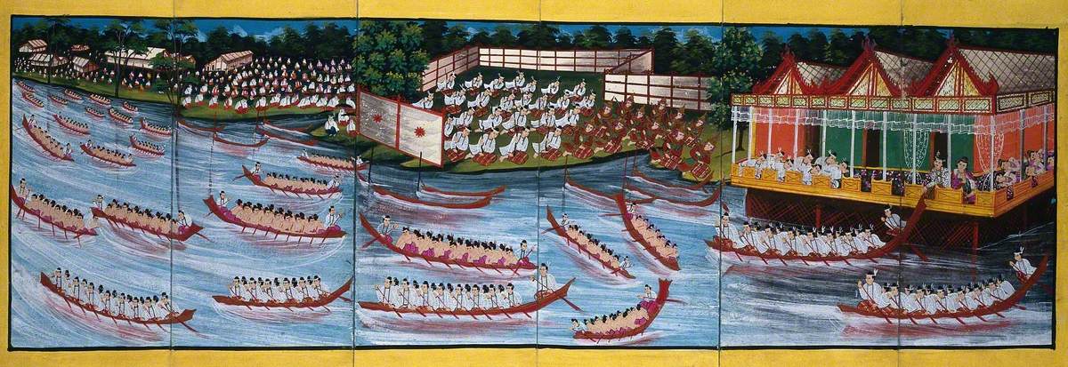 A Regatta Watched by a Royal Personage, Burma