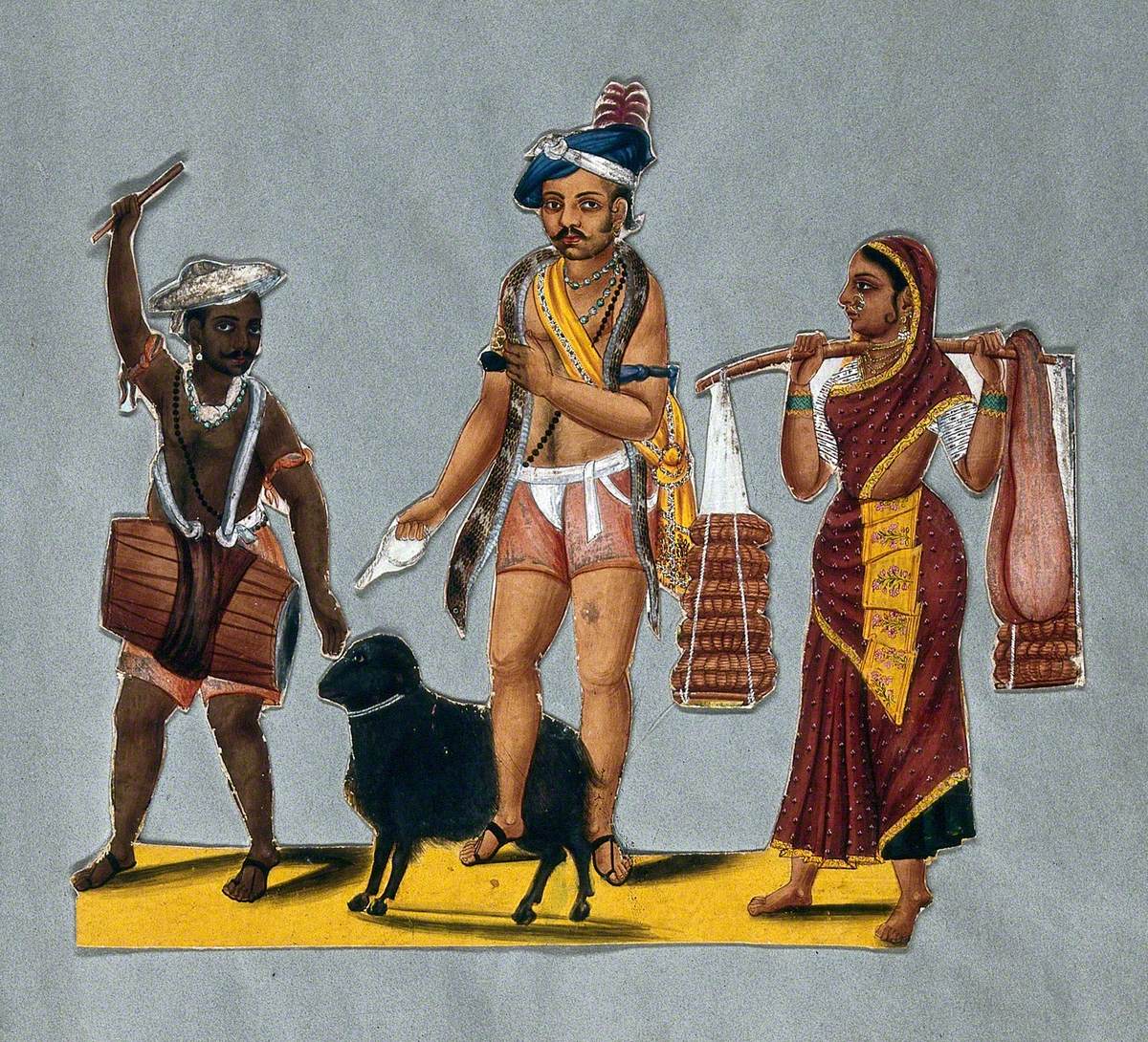 Indian Travelling Entertainers with Animals