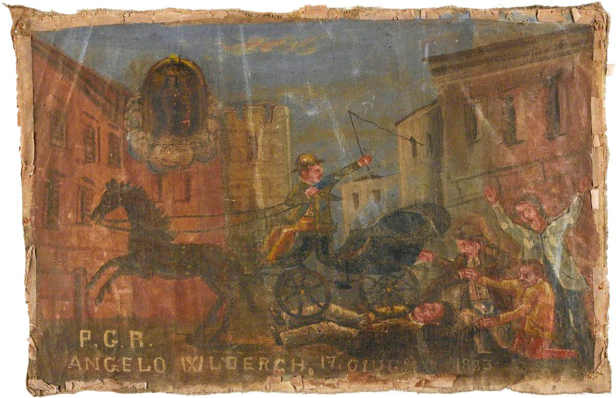 Angelo Loerch, Being Run Over by a Horse and Carriage, Makes a Vow to the Madonna del Parto