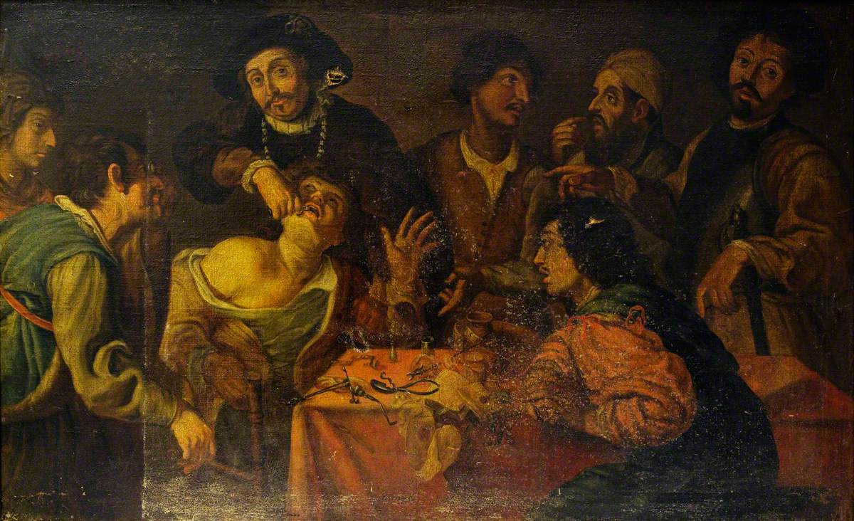 A Troupe of Travelling Performers, including a Toothdrawer