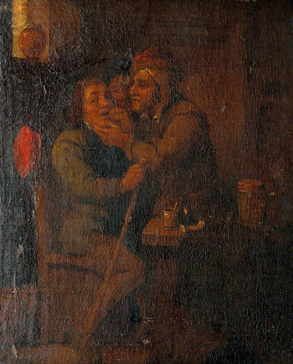 A Man Extracting a Tooth from a Seated Man