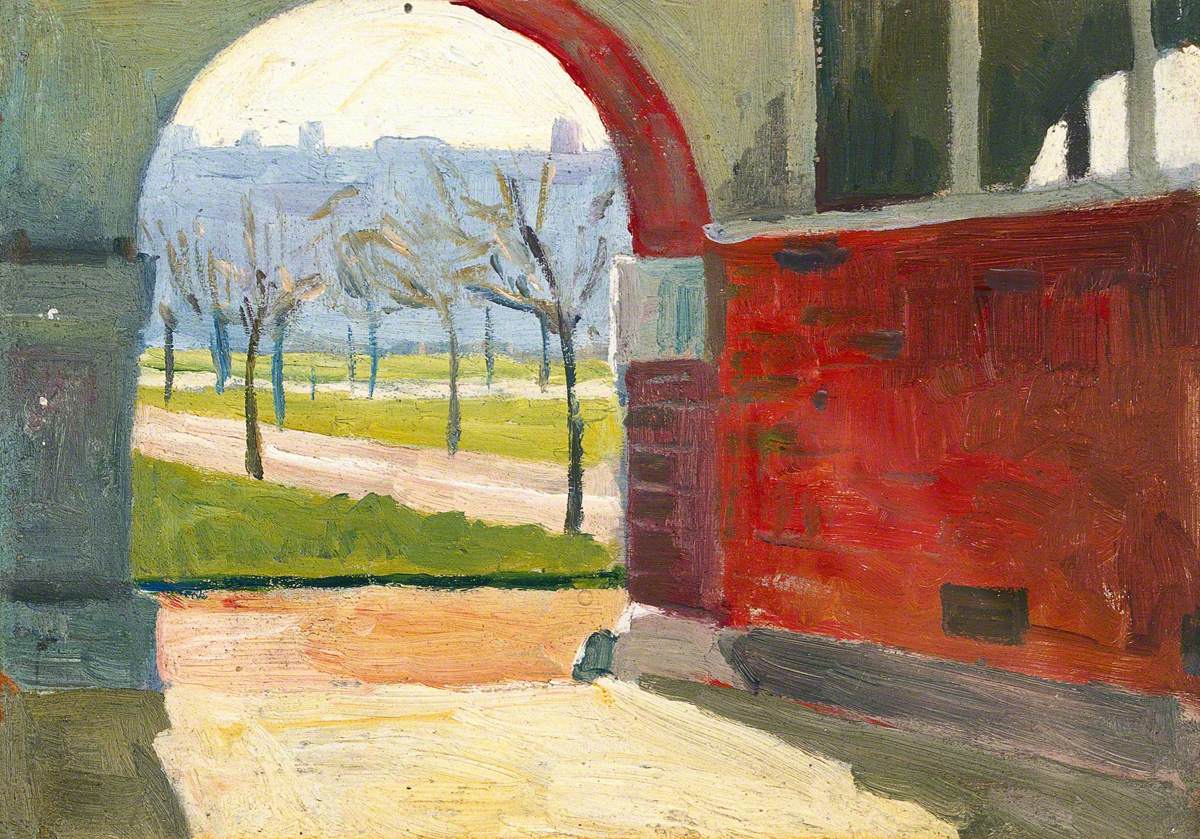 Royal Naval Hospital, Haslar: View through an Arch into Gardens