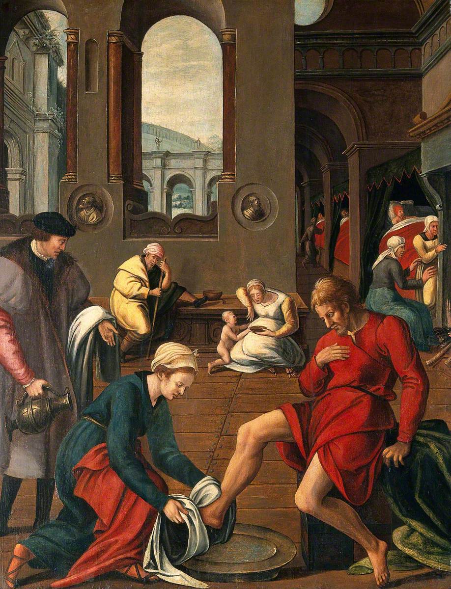 Saint Elizabeth of Hungary Washing the Feet of Inmates of a Hospital