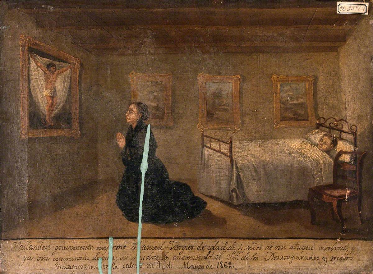 The Mother of Manuel Vargas Praying for His Recovery from a  Cerebral Attack, March 1862