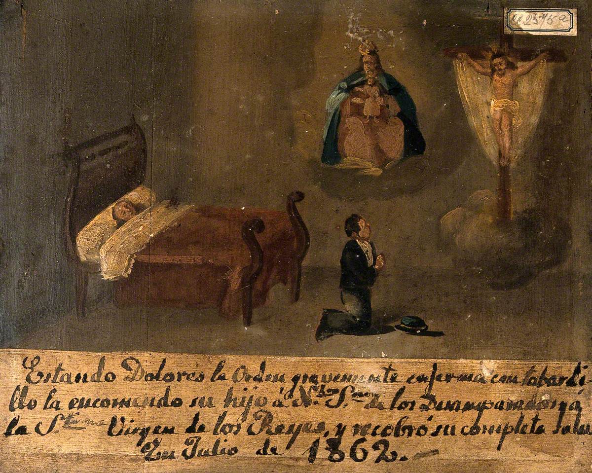 Dolores la Orden, Sick with a Burning Fever, Is Commended by Her Son to Christ and the Virgin, July 1862